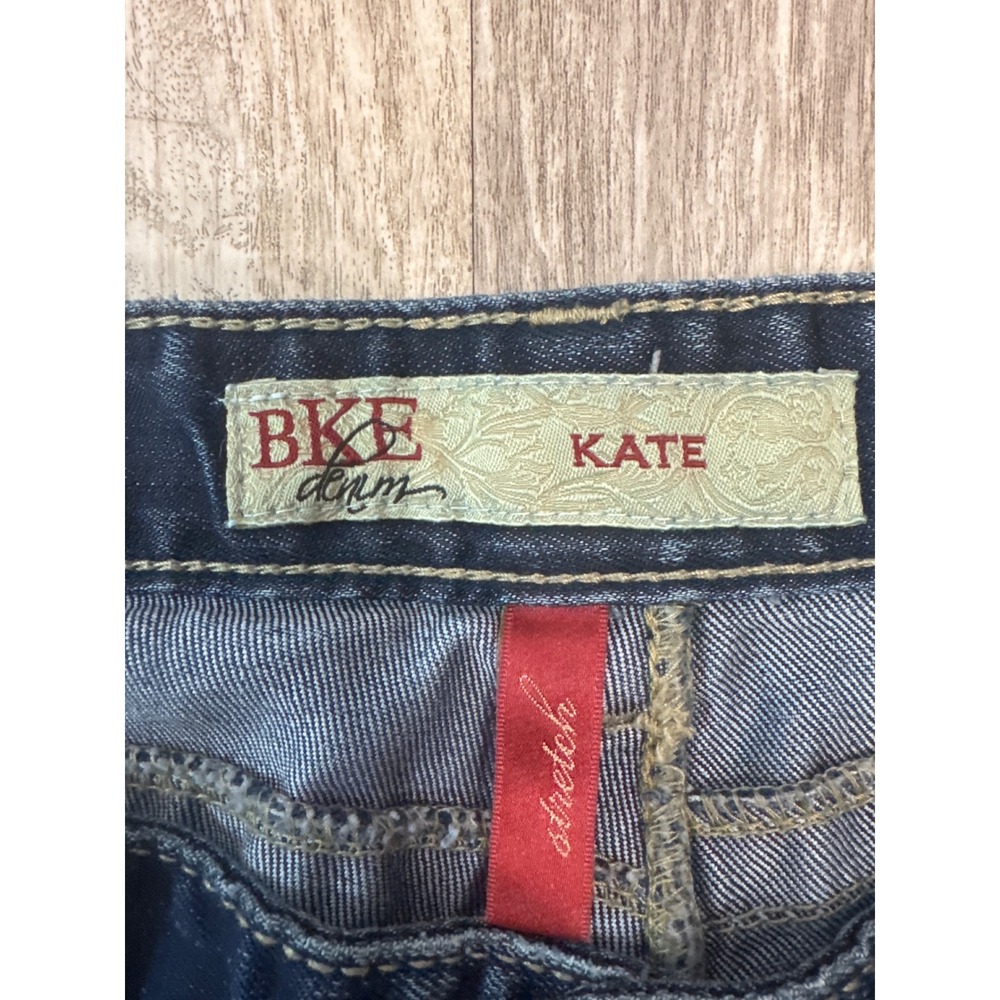 Women’s Dark Wash Bootcut Jeans - Blue - Picture 5 of 9